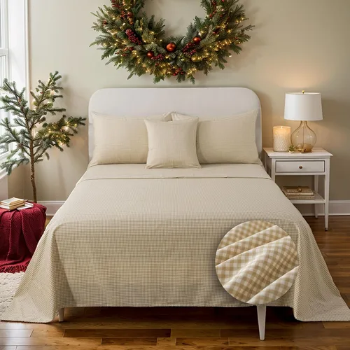 Miniatura 32 de FADFAY Juego de sábanas de cama tamaño King 100% algodón, color verde salvia, patrón floral de rosas rojas de campo francés, ropa de cama de lujo