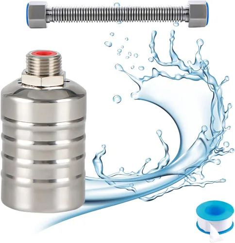 Miniatura 12 de Water Float Valve, Stainless Steel Fully Automatic Water Level Controller Portable Auto Shut Off Mini Float Valve for Water Tank Pool Kitchen 3/4in