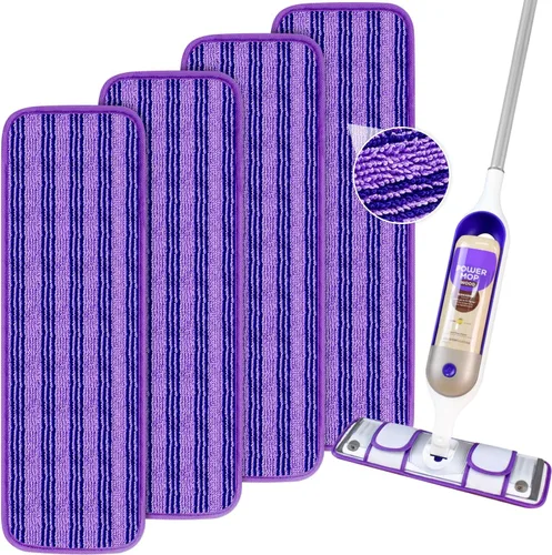 Miniatura 10 de Paquete de 2 almohadillas reutilizables mejoradas para fregona compatibles con Swiffer PowerMop, almohadillas de repuesto para mopa Swiffer Power