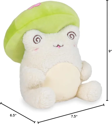 Miniatura 7 de Cuddle Barn PlushGoals - Groovy Daisies Toadstool Wawa The Froggie Soft Kawaii Flower Cute Frog Juguete de peluche de rana, 9 pulgadas