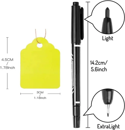 Miniatura 6 de 500 etiquetas impermeables con cuerda, etiquetas reutilizables de plástico para colgar