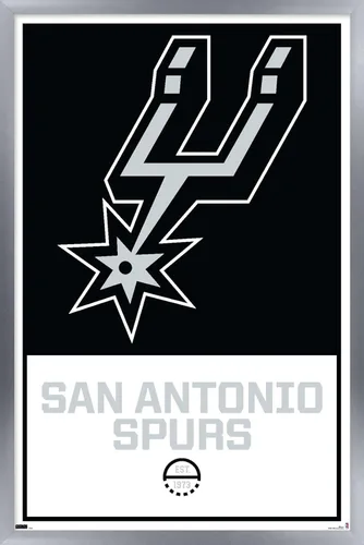 Miniatura 8 de Trends International NBA San Antonio Spurs - Póster de pared con logotipo 21, 22.375 x 34 pulgadas, paquete de póster y montaje prémium Paquete