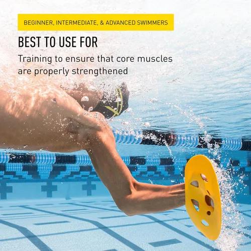 Miniatura 6 de FINIS Manta Swim Training Paddles - Diseño sin tirantes para técnica de accidente cerebrovascular - Paletas de mano flotantes - Construye fuerza