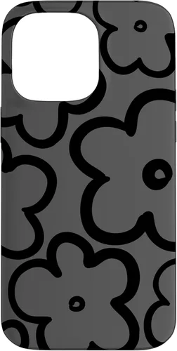Miniatura 21 de Cute Flower Pattern Wildflower Charcoal Grey Black Floral Case for iPhone 17