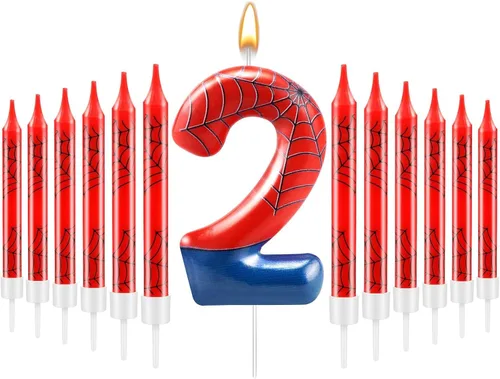 Miniatura 42 de 13 piezas de velas temáticas de coches de carreras para cumpleaños en negro y blanco con número de carrera 1 a cuadros, velas para tarta de coche