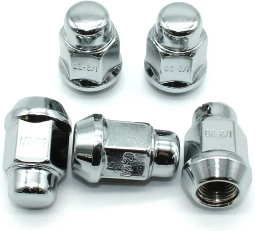 TMAX Tornillo de bloqueo de rueda de tuerca de bellota cromada de 1/2 pulgadas-20 piezas