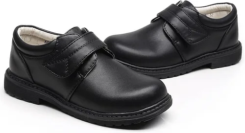 Miniatura 5 de rismart Zapatos de vestir Oxfords con punta redonda y cierre de velcro para niño