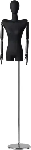 Miniatura 7 de Female Mannequin Dress Form Torso, Display Mannequin Body with Detachable Head, Wooden Hands and Adjustable 65"-86" Height Stand, for Dress Jewelry