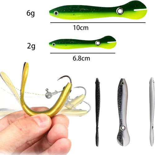 Miniatura 6 de 10 señuelos de pesca biónicos suaves, cebos de pesca artificiales, señuelos realistas suaves, accesorios para amantes de la pesca al aire libre, 5