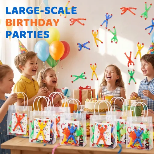 Miniatura 4 de Shindel 50 piezas de trepadores de pared elásticos para rellenos de fiesta de piñata, juego de juguetes pegajosos para hombre escalador, juguetes