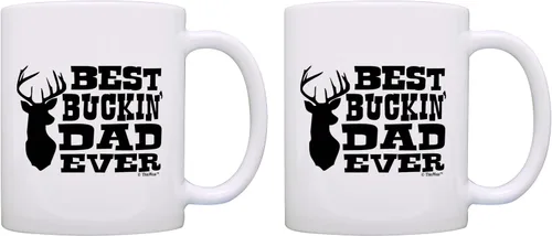 Miniatura 10 de ThisWear Hunting Camo Best Buckin' Dad Ever Gift Taza de café de cerámica de 11 oz con asa