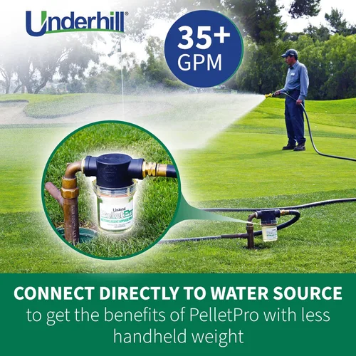 Miniatura 3 de Underhill PelletPro - Aplicador en línea para grifo de manguera de jardín, macho GHT de 3/4 pulgadas, hembra GHT de 3/4 pulgadas, conector