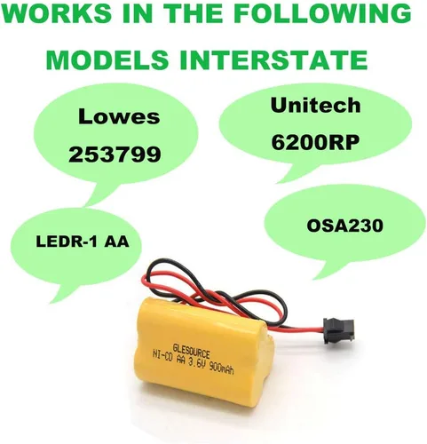 Miniatura 3 de Luz de emergencia/salida ELB-B001 de 3.6 V 900 mAh compatible con Lithonia ELB B001 ELBB001 Lithonia EU2C M6 Luz de emergencia LED interestatal