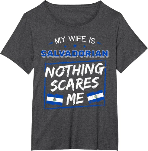 Miniatura 36 de Camiseta con la bandera de raíces salvadoreñas de El Salvador My Wife Is Salvadoran Roots, Negro