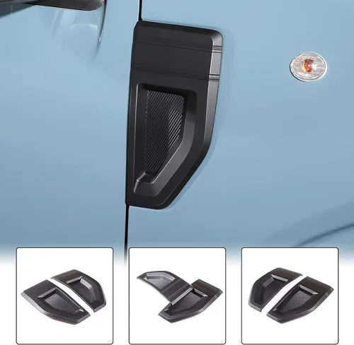 Miniatura 6 de Cubiertas de ventilaciones laterales del guardabarros del automóvil, tira de moldura compatible con Ford Maverick 2022-2025 2026, fibra de carbono