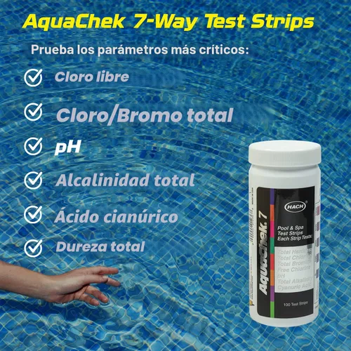 Miniatura 3 de Tiras de prueba para piscina/spa AquaChek, Blanco