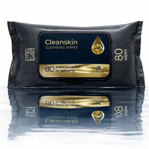 CleanSkin - Toallitas limpiadoras para tatuajes de jabón verde, todo en uno, toallitas para tatuajes durante el tatuaje | Cuidado posterior del