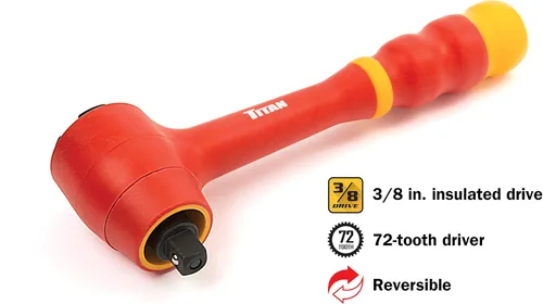 Miniatura 3 de Titan 68100 Juego de llaves de vaso con aislamiento VDE de 19 piezas de 3/8 pulgadas
