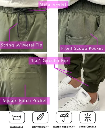 Miniatura 5 de Southpole Men's Basic Tech Woven Nylon Jogger Pants