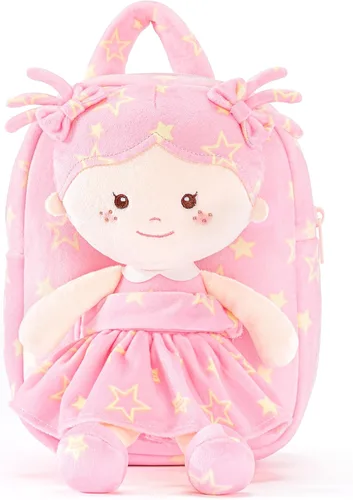 Miniatura 18 de Onetoo Mochila para niños pequeños, regalos de regreso a clases, mochilas para niñas y niños con muñecas de bebé ligeras y suaves en vestido