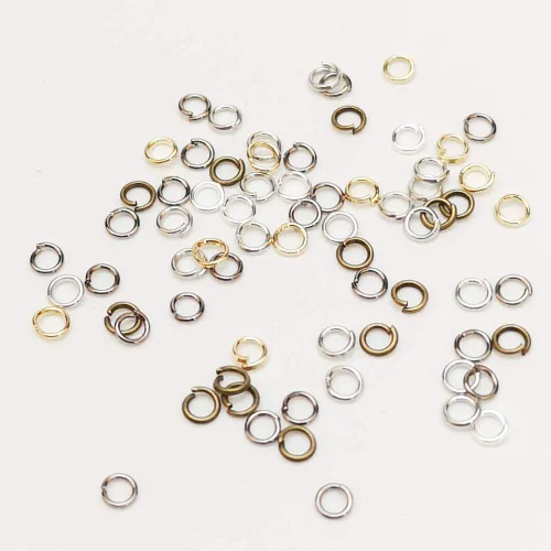 Chenkou Craft 1 caja de 6 colores abiertos anillo de salto y anillo joyería llavero fabricación 1/8 pulgadas (0.118 in) con 1 herramienta de