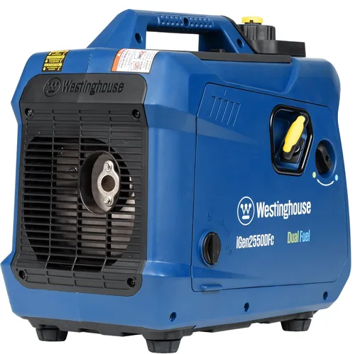 Miniatura 10 de Westinghouse Generador inversor portátil súper silencioso y ligero de 2550 vatios pico, salida de 30 A listo para RV, alimentado a gas y propano