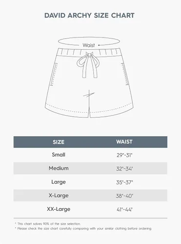 Miniatura 6 de DAVID ARCHY Pantalones cortos de dormir para hombre, de rayón de bambú, suaves, cómodos, pantalones de pijama en paquete de 2