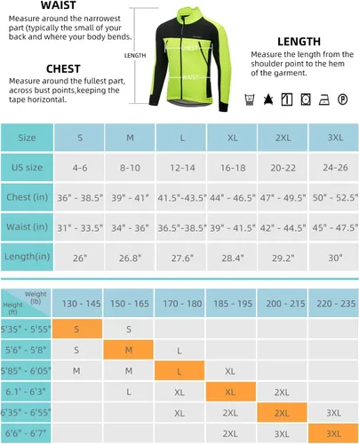 Miniatura 6 de BALEAF Chaqueta de invierno para hombre, para ciclismo, correr, resistente al viento, para ciclismo, ciclismo, clima frío, bolsillos cálidos