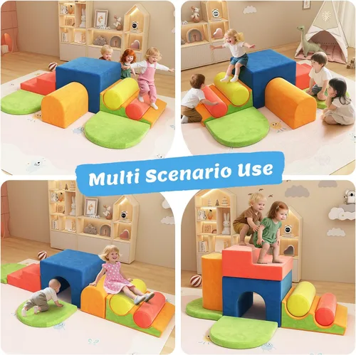 Miniatura 5 de Bloques de escalada de espuma de 12 piezas para niños pequeños de 1 a 3 años, juguetes de escalada para niños pequeños, juego suave para interiores