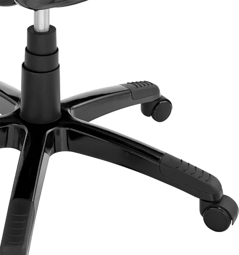 Miniatura 8 de Armen Living Aspect - Silla ajustable para juegos de carreras en piel sintética negra y malla gris oscuro con almohada de apoyo lumbar