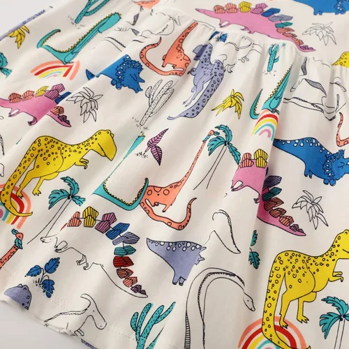 Miniatura 3 de Vestido acampanado para niñas pequeñas, lindo estampado de unicornio, arco iris, manga corta, casual, vestidos para niñas pequeñas para fiesta de 1