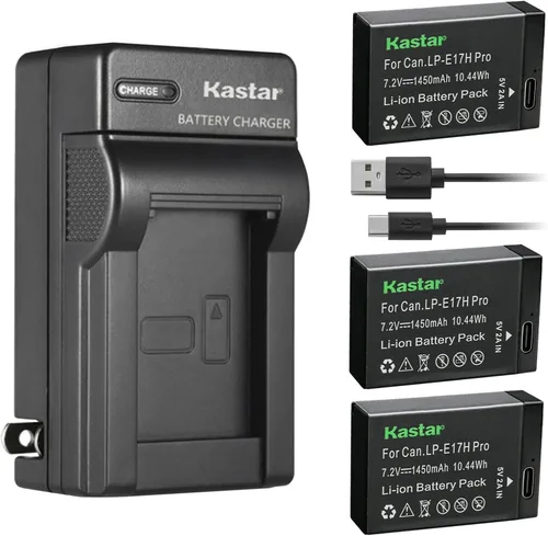 Miniatura 6 de Kastar Cargador de batería de pared LP-E17H Pro AC para Canon EOS 200D, EOS 250D, EOS 750D, EOS 760D, EOS 800D, EOS 850D, EOS 8000D, EOS RP, cámara