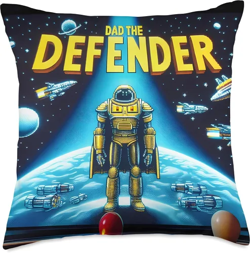 Miniatura 4 de 80s Retro Gamer Fathers Day Arcade Dads Throw Pillow