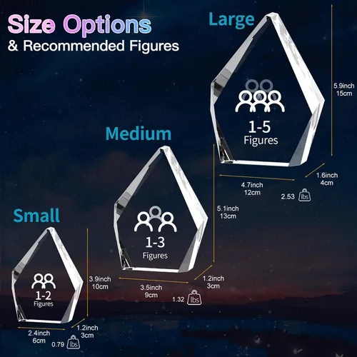Miniatura 3 de Foto de cristal 3D personalizada, regalos del día de la madre para mamá, regalos de fotos personalizados para ella, él, papá, mujeres, hombres
