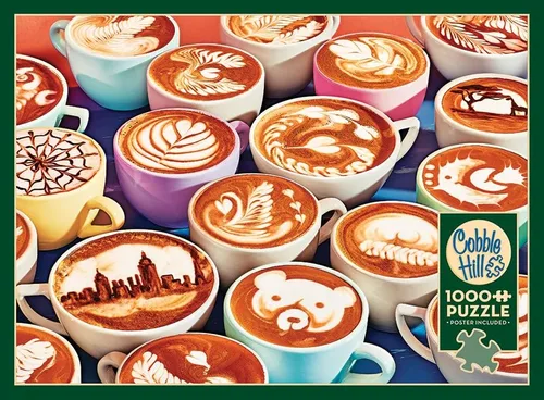 Miniatura 5 de Cobble Hill - Rompecabezas de 1000 piezas - BaristArt - Póster de muestra incluido