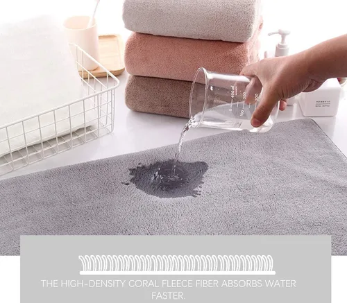 Miniatura 6 de TENSTARS Juego de 12 paños de alta calidad, secado rápido, terciopelo coral de microfibra suave, altamente absorbente, uso multiusos como baño, spa