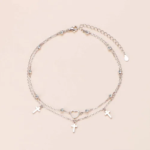 Miniatura 3 de ALPHM - Tobillera para de plata esterlina ajustable, para mujer