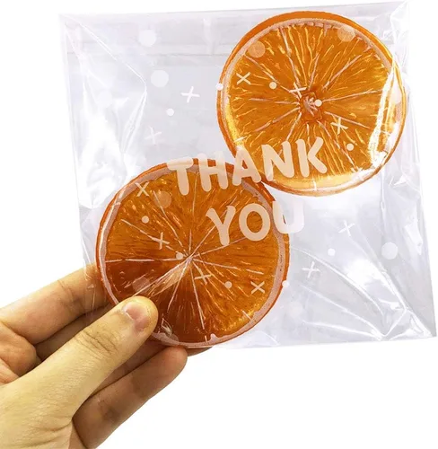 Miniatura 8 de 200 bolsas transparentes autoadhesivas para golosinas – Bolsas de celofán para galletas y dulces con diseño "THANK YOU" para panadería y recuerdos