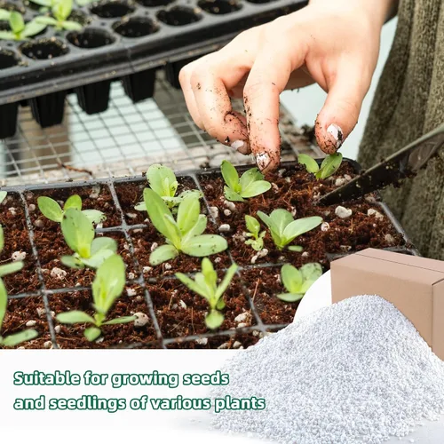 Miniatura 3 de Perlita de 9 cuartos para suelo vegetal: enmienda para tierra de macetas, mejora el drenaje y la aireación del suelo, mejor para el crecimiento