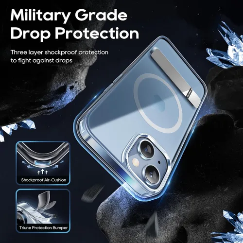 Miniatura 6 de Funda magnética para iPhone 14 de 6.1 pulgadas (2022), soporte delgado con protector de pantalla compatible con Magsafe a prueba de golpes