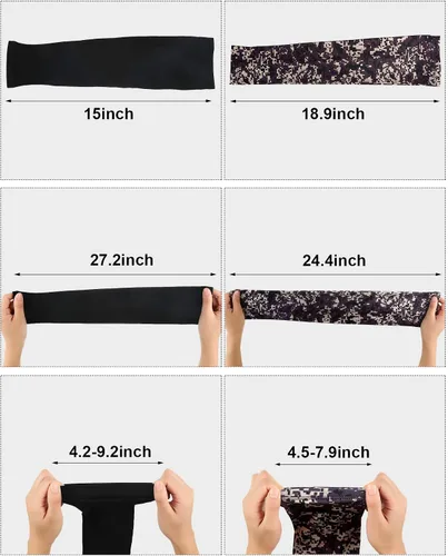 Miniatura 3 de SATINIOR 10 pares de mangas de brazo con protección solar UV mangas de camuflaje refrescante antideslizante tatuaje cubierta manga con agujeros
