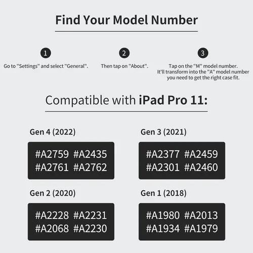 Miniatura 2 de H HOLIMET Funda para iPad Pro de 11 pulgadas 2022 4ª/3ª/2ª/1ª Generación 2021/2020/2018 con soporte para lápiz, cuero PU protector con bolsillo