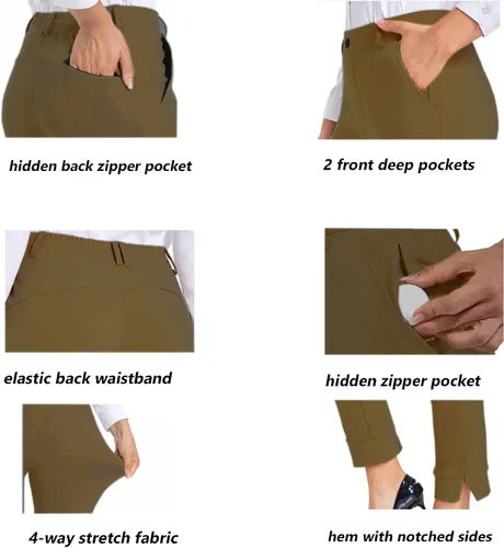 Miniatura 3 de HARTPOR Women's Golf Yoga Pants Stretchy with Belt Loop Slacks for Work Business with 3 Pockets