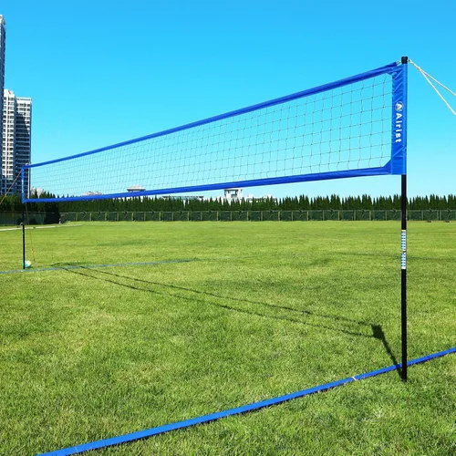 Miniatura 6 de Red de Voleibol de Servicio Pesado para Exteriores con Sistema de Acero Anti-Combado, Postes de Aluminio Ajustables, Juego de Redes Profesionales
