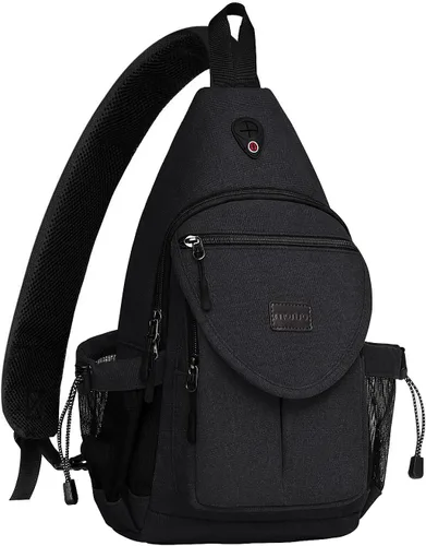 Miniatura 18 de MOSISO - Mochila bandolera/cruzada de lona para senderismo con bolsillo antirrobo Blanco perla