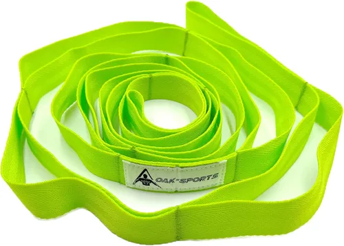 Miniatura 13 de Correa de estiramiento con bucles para yoga, correa de estiramiento para terapia física, correa de ejercicio no elástica para pilates, danza y Negro