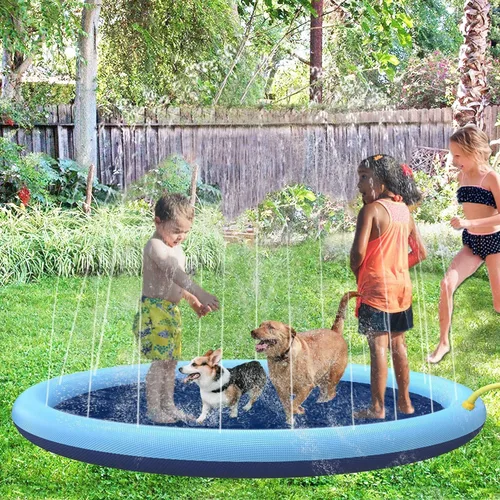Miniatura 6 de Alfombrilla de salpicaduras para perros y niños, antideslizante para mascotas, gruesa y duradera, tapete de juego para salpicaduras al aire libre
