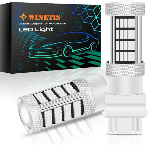 Miniatura 14 de Recién actualizado T25 cuña 3156 3157 focos LED, luces de señal de giro amarilla ámbar, 3157A 3457NA 4157NAK 5702AK 360° súper brillante 3156A 3056