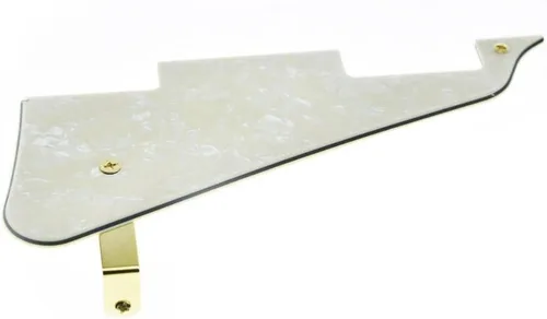 Miniatura 59 de Dopro Golpeador de guitarra LP y soporte de acero inoxidable LP con tornillos de montaje de acero negro para USA Les Paul Aged White
