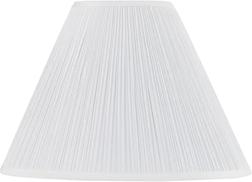 Miniatura 3 de Aspen Creative 33137, pantalla de lámpara de araña tradicional plisada de hongo, plisada blanca, 22,9 cm de parte superior x 45,7 cm de parte